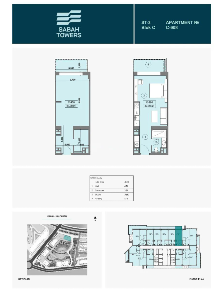 40,9 m²