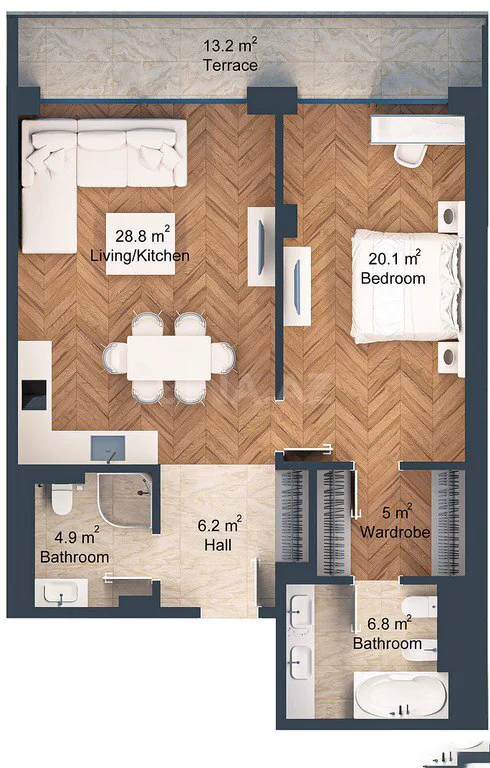 101,9 m²