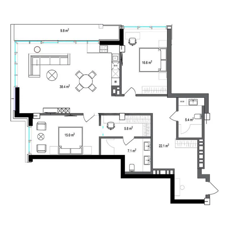 137,9 m²