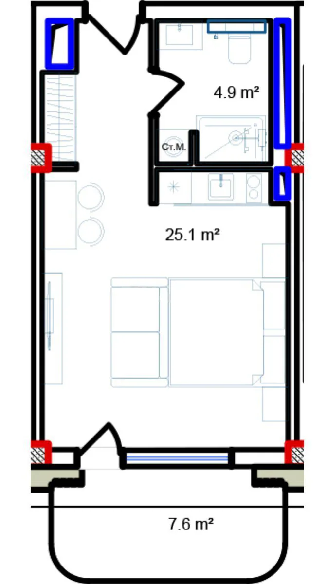 45,2 m²