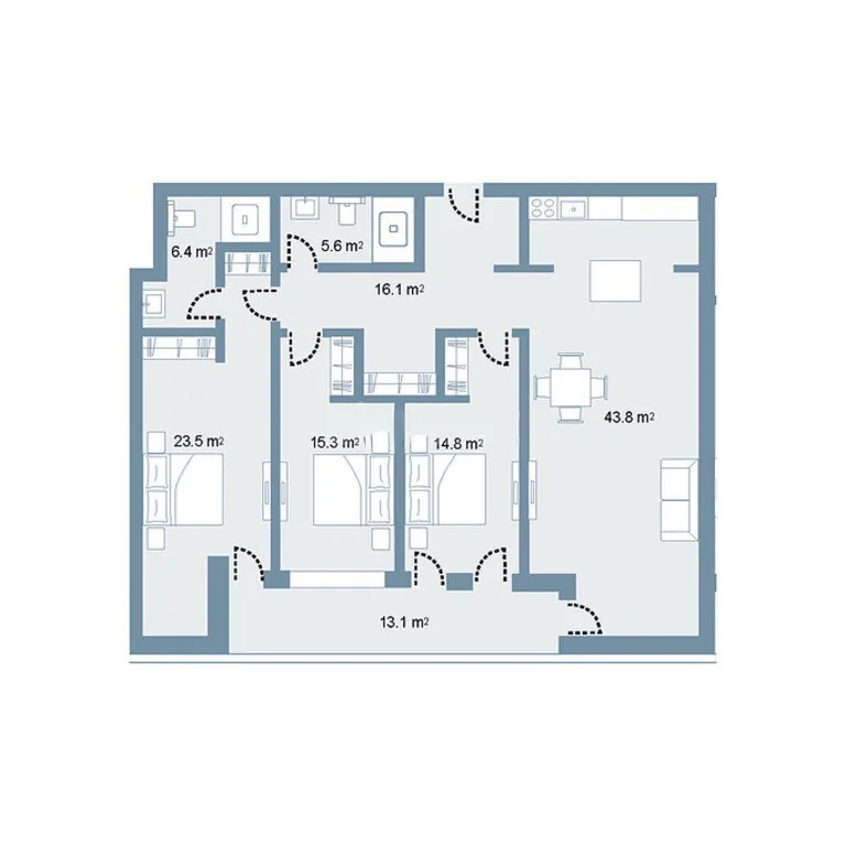 161 м²