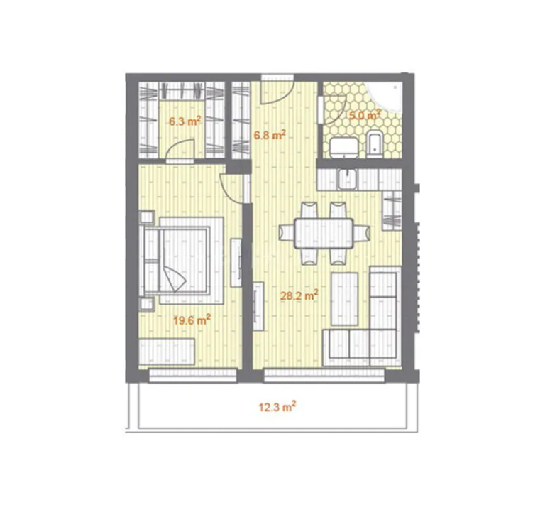 94,9 m²
