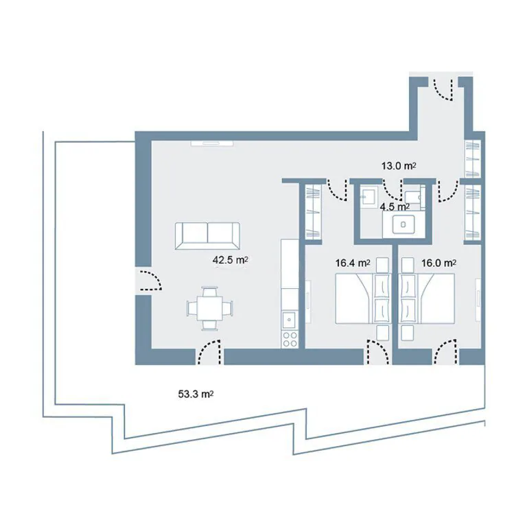 158 м²