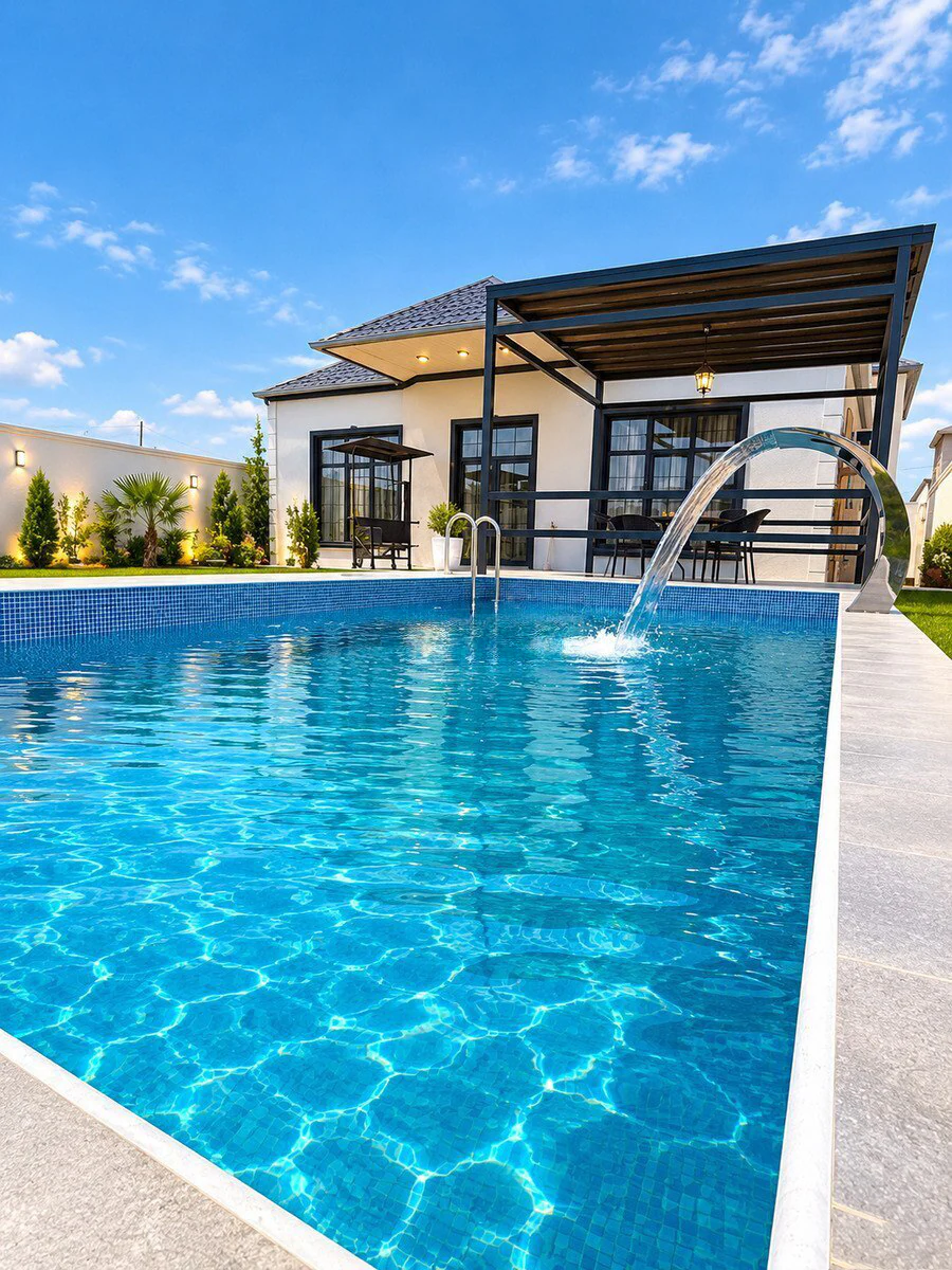 Günlük kirayə 4 otaqlı 220 m² fərdi ev, Xəzər rayonu, Bakı. Foto 1