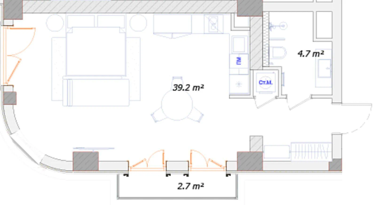 58 m²