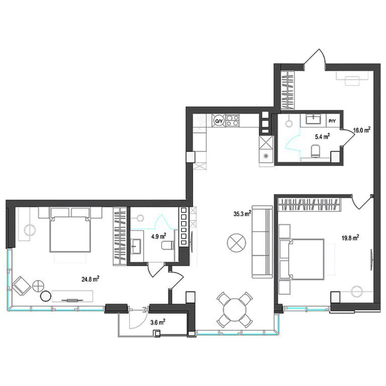127,6 m²