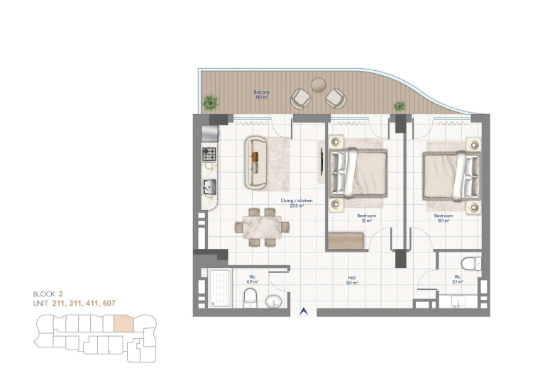 95,5 m²