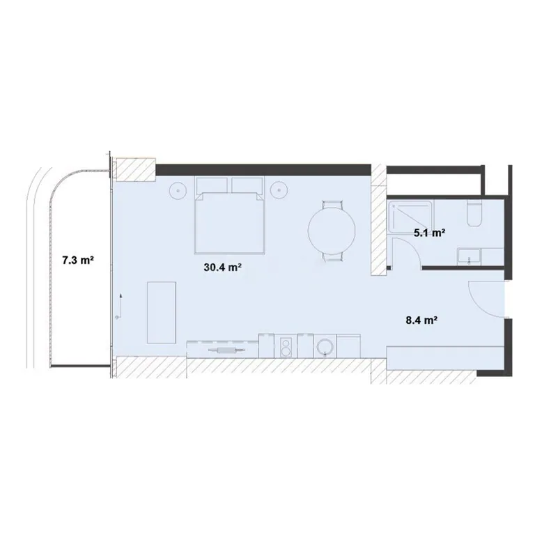 59,8 m²