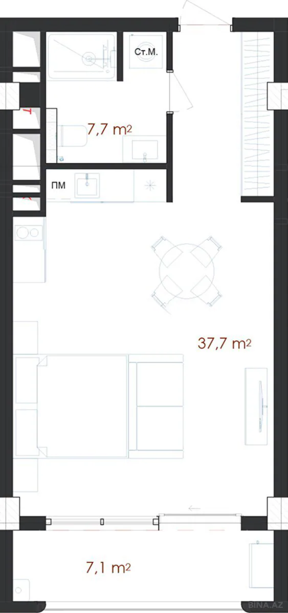 52,5 m²