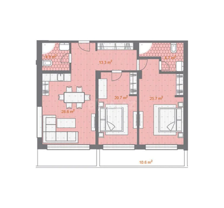157,8 m²