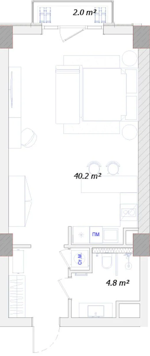 58,1 m²