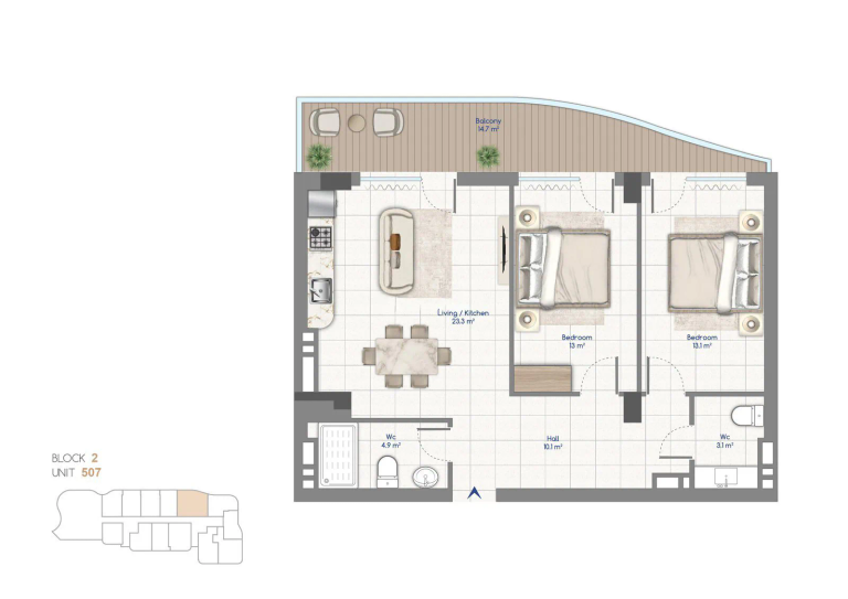 96,1 m²