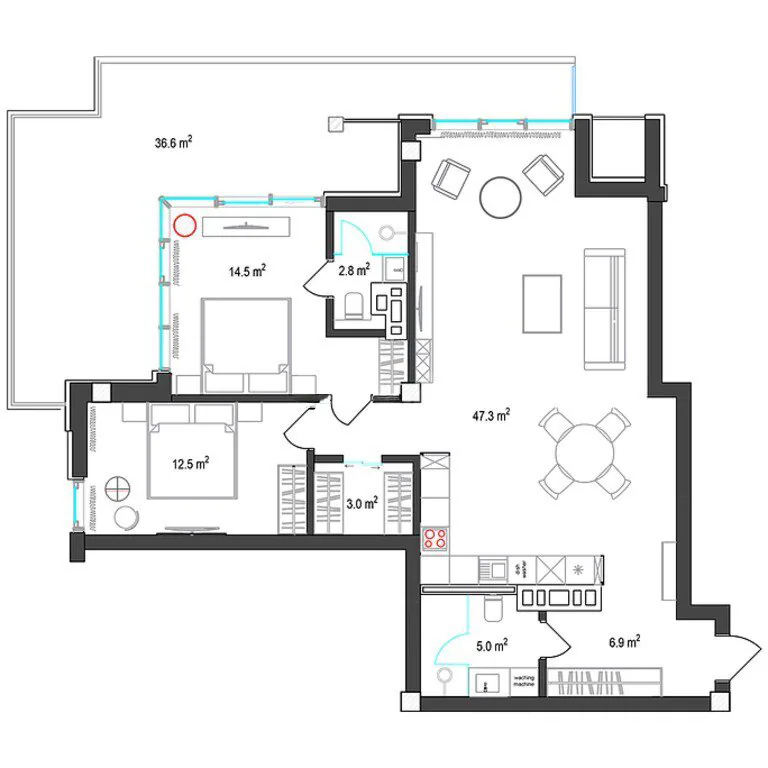 144,1 m²