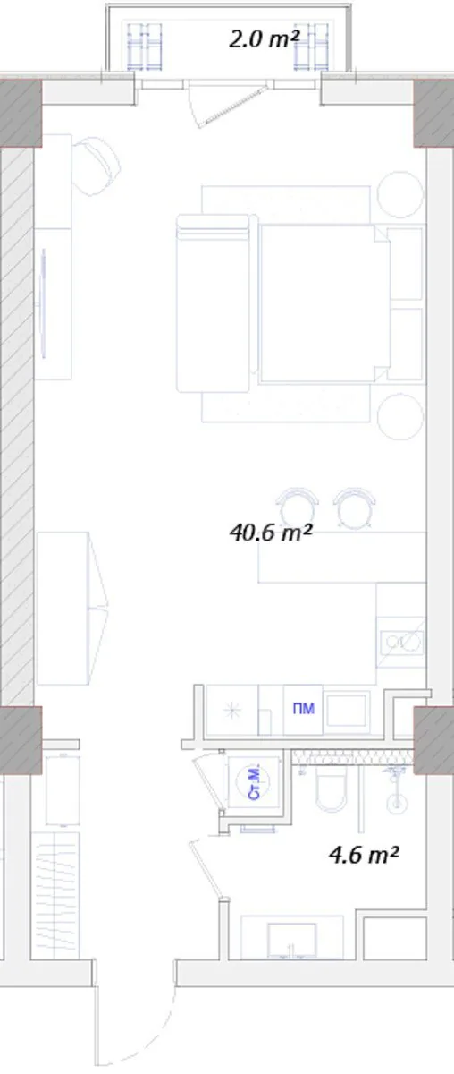 56,1 m²