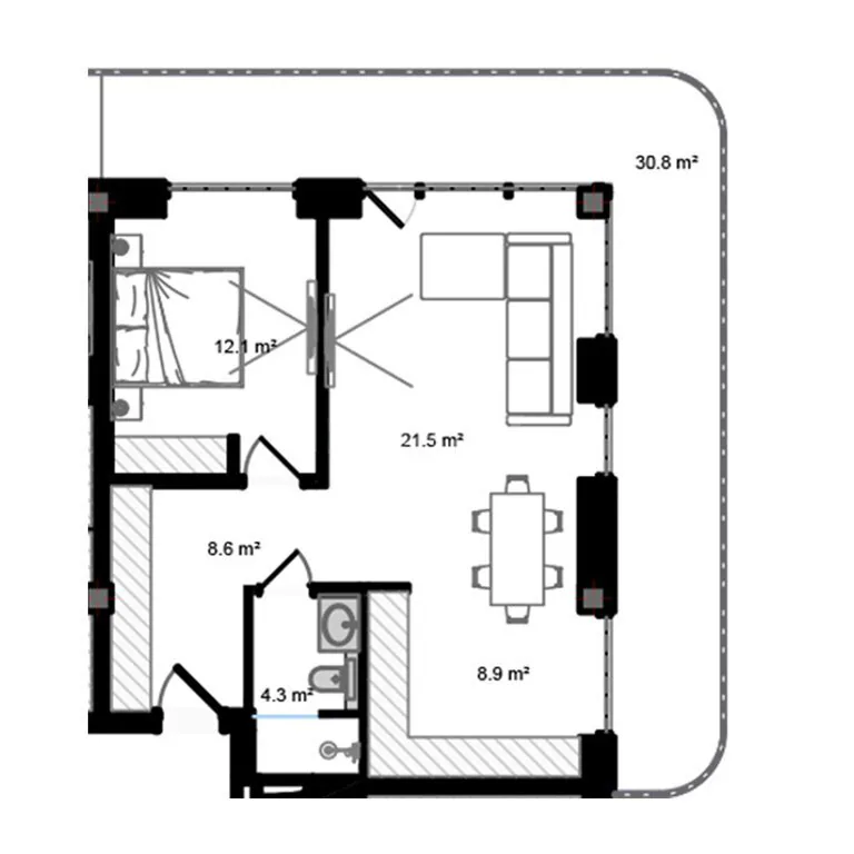 100,8 m²