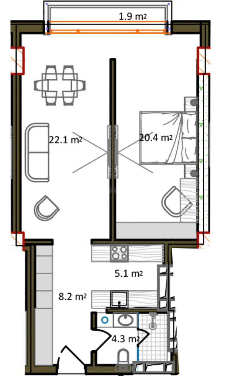 73,9 m²