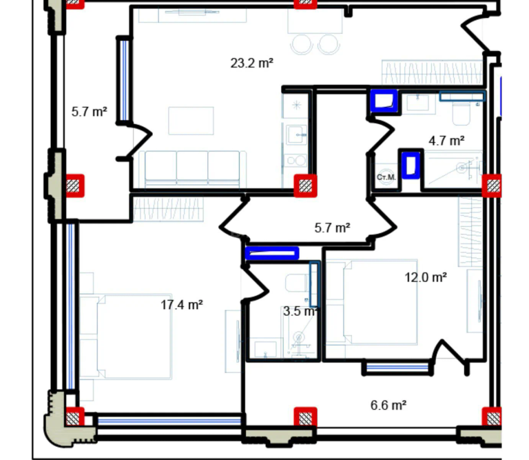 92,8 m²