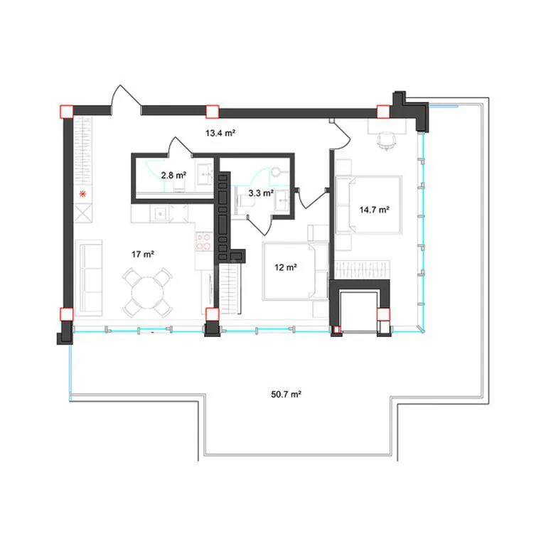 127 m²