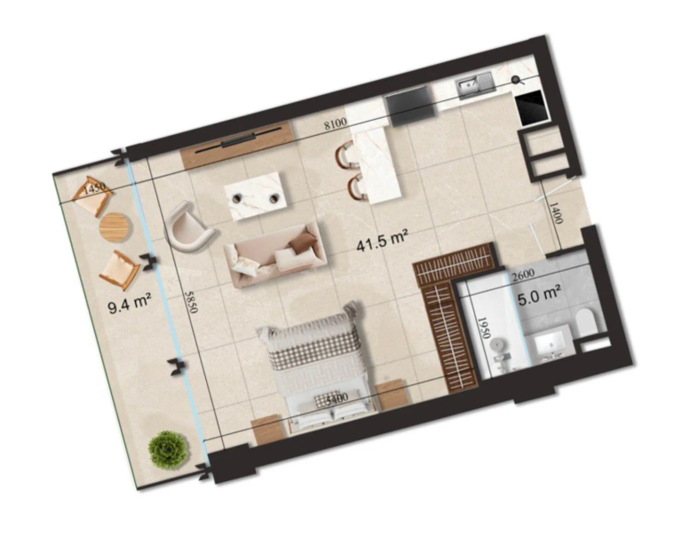 62,3 m²