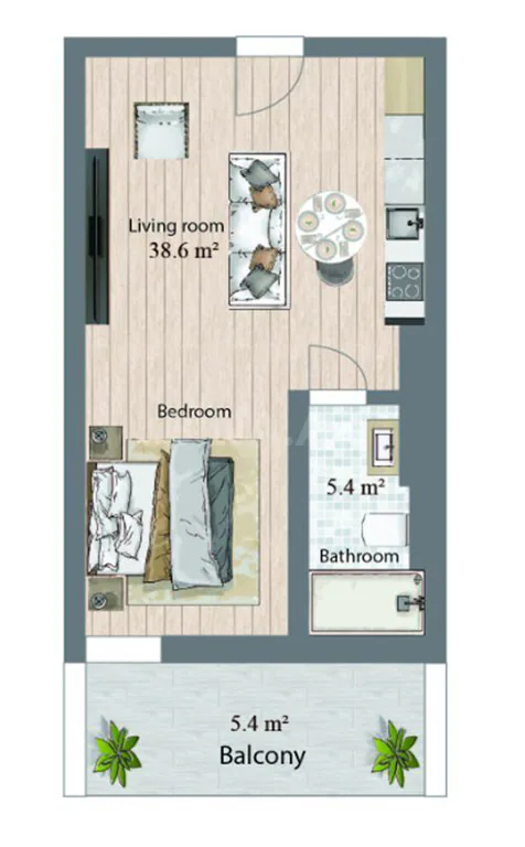 64,1 m²