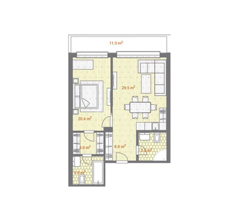 99,9 m²