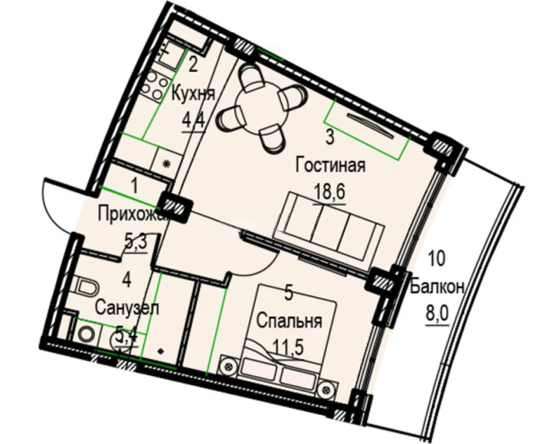 62,6 m²