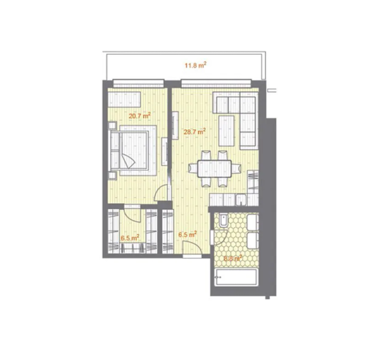101,4 m²